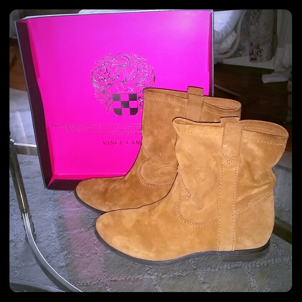 Vince Camuto Tan Ankle Boots